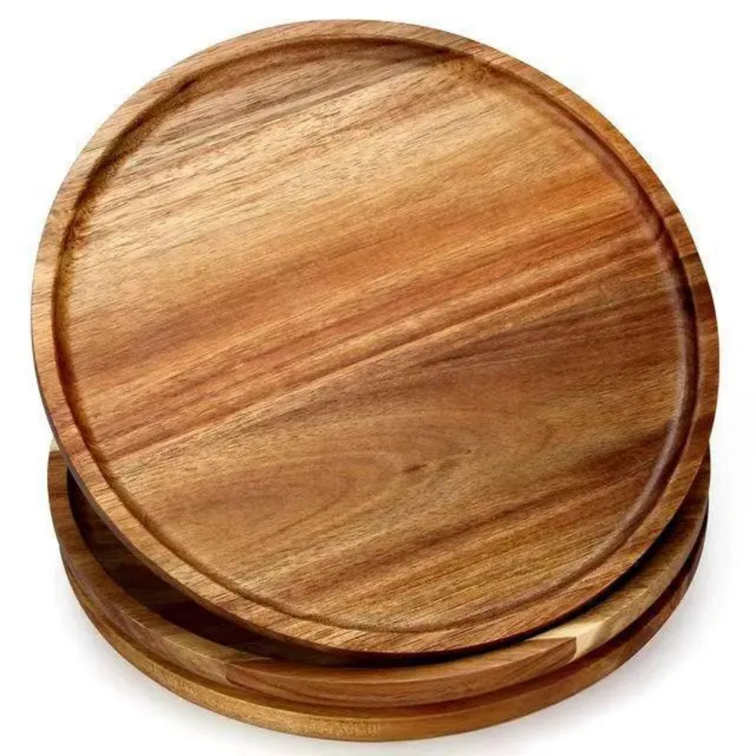 Wooden Round Serving Tray