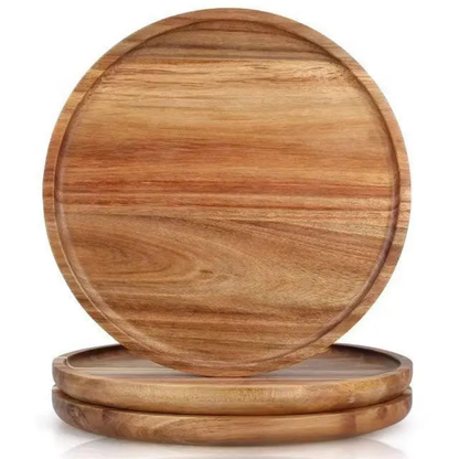 Wooden Round Serving Tray