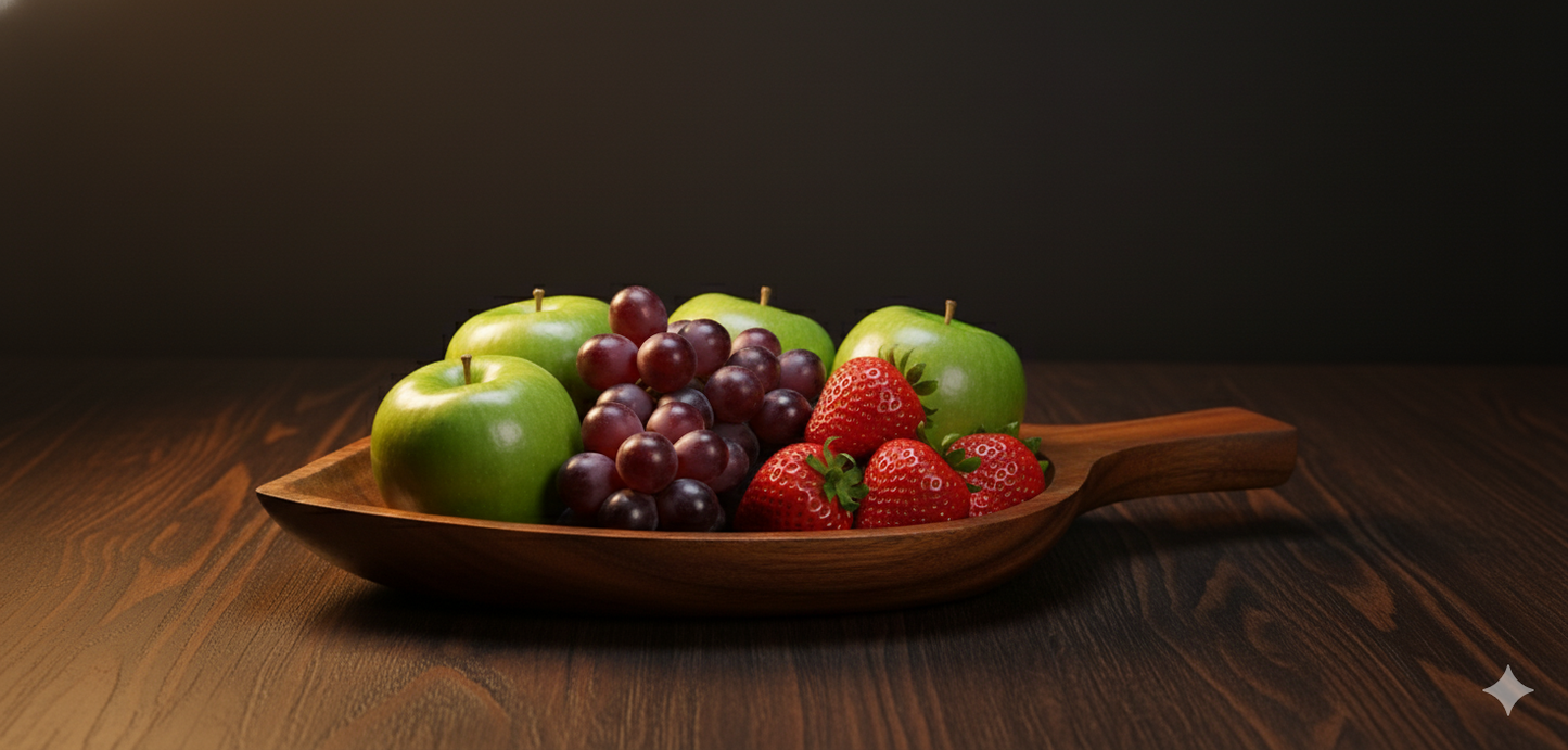 Wooden Leaf-Shaped Serving Tray