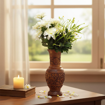 Wooden Flower Vase
