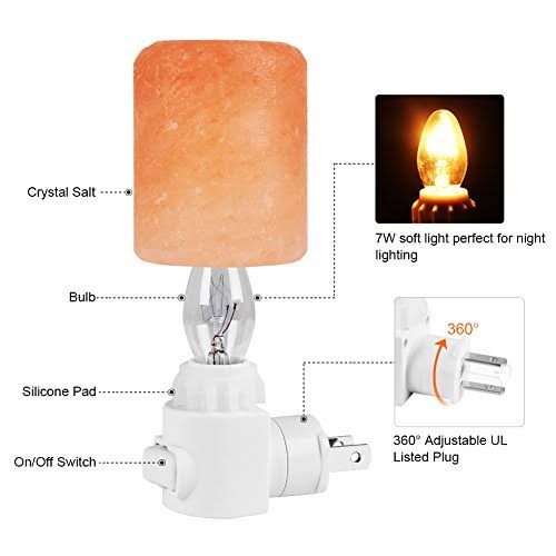 Himalayan Salt Wall Glass Night Lamp ✨