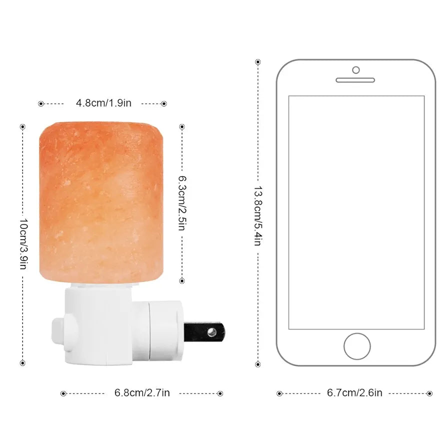 Himalayan Salt Wall Glass Night Lamp ✨