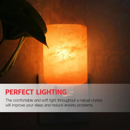 Himalayan Salt Wall Glass Night Lamp ✨