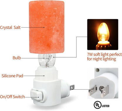 Himalayan Salt Wall Glass Night Lamp ✨