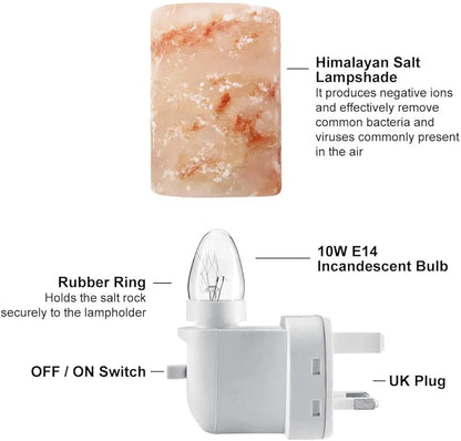 Himalayan Salt Wall Glass Night Lamp ✨